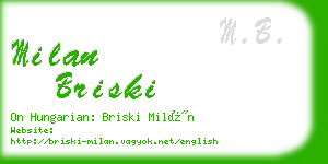 milan briski business card